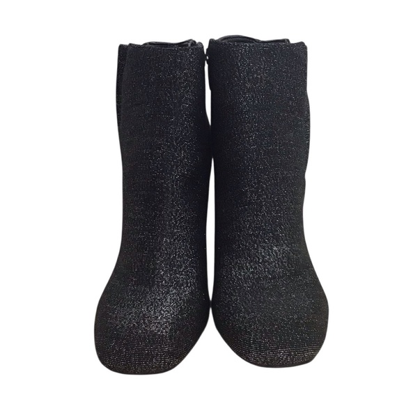 Marc Fisher Gemi Silver Black Block Heel Bootie - Picture 4 of 10